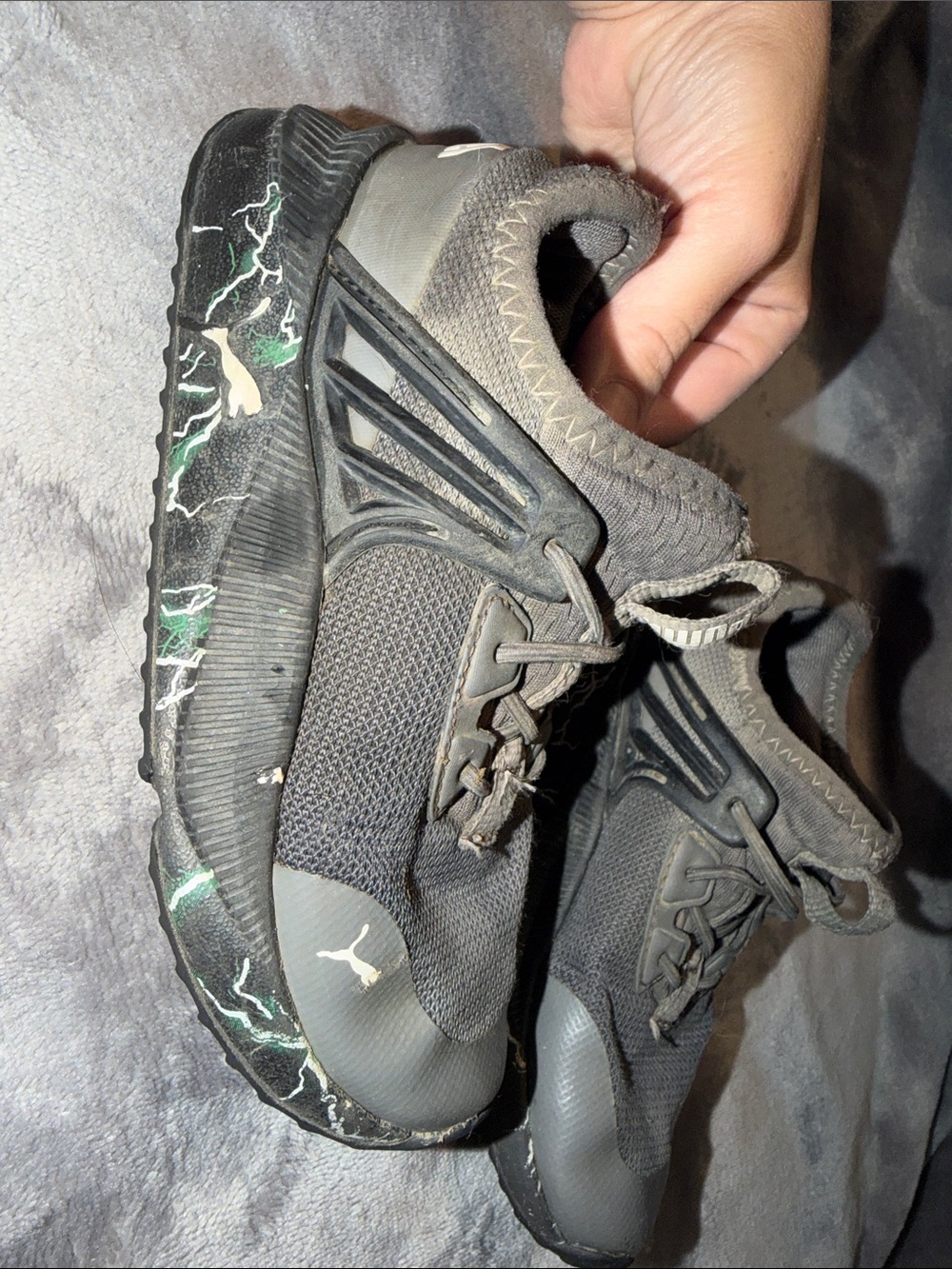 Puma Kids Black Athletic Sneakers with Subtle Gray Accents - Picture 3 of 6